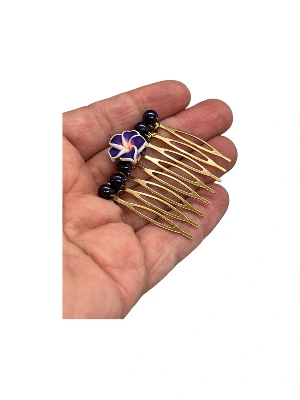 Delicate Pink Pearl Flower Hair Comb - Women's Accessory FINAL PRICE DROP